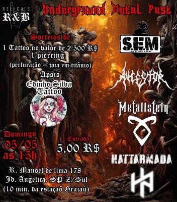 METALLSTEIN : 'Underground Metal Fest' acontece neste domingo (05) - Notícias - Arrepio Produções - Patos de Minas/MG