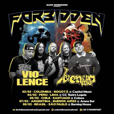 Forbidden, Vio-Lence e Venom Inc. unem forças em turnê sul-americana! - Notícias - Arrepio Produções - Patos de Minas/MG