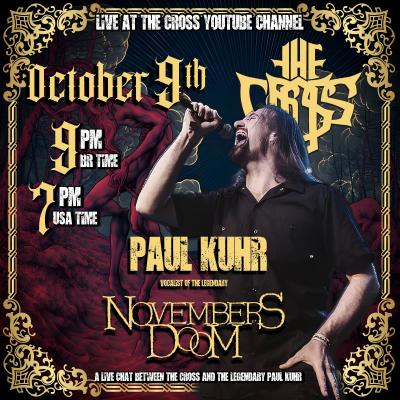 THE CROSS : Banda anuncia live com o lendário vocalista Paul Kuhr (Novembers Doom) na próxima quarta-feira (09) – saiba mais - Notícias - Arrepio Produções - Patos de Minas/MG