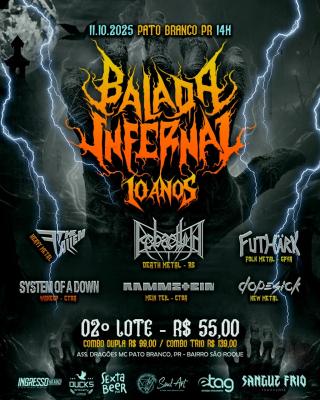 BALADA INFERNAL: Aguardada edição de 10 anos acontece neste sábado (11) – confira todos os detalhes aqui! - Notícias - Arrepio Produções - Patos de Minas/MG