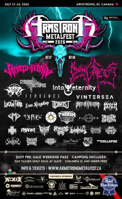 ARMSTRONG METALFEST anuncia a programação de 2026 com RIVERS OF NIHIL, DYING FETUS, CYBORG OCTOPUS, INTO ETERNITY, FERVENCE, VINTERSEA e muito mais! - Notícias - Arrepio Produções - Patos de Minas/MG