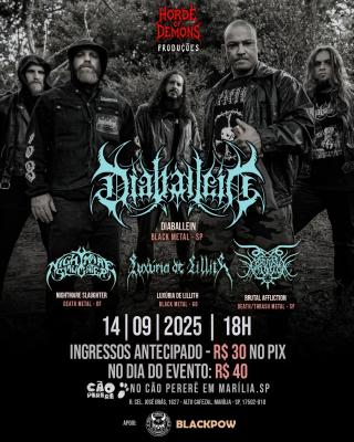 DIABÁLLEIN : ‘Horde Of Demons Fest 2025’ acontece neste domingo (14) em Marília/SP – confira! - Notícias - Arrepio Produções - Patos de Minas/MG