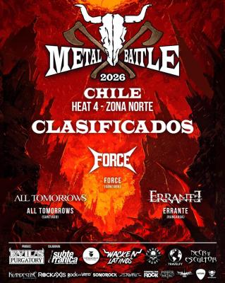 WACKEN METAL BATTLE CHILE 2026: “ERRANTE, FORCE, AND ALL TOMORROWS SE CLASSIFICARAM PARA AS SEMIFINAIS EM SANTIAGO” - Notícias - Arrepio Produções - Patos de Minas/MG