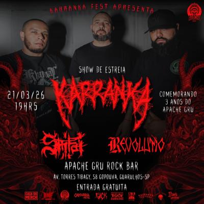 SHITAI : Confirmados ao lado de Revolutìo no show de estreia da banda Karranka que acontece em março de 2026 – saiba tudo aqui! - Notícias - Arrepio Produções - Patos de Minas/MG