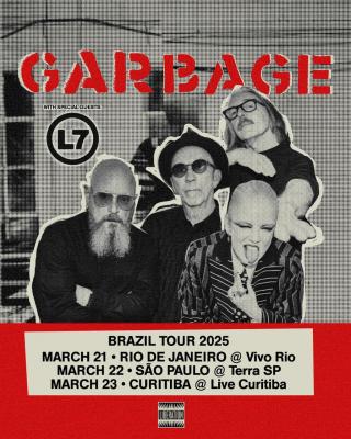 Garbage e L7 fazem super turnê no Brasil em março de 2025 - Notícias - Arrepio Produções - Patos de Minas/MG