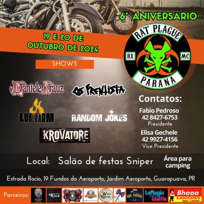 DANIELE KRAUZ : Banda se apresenta no ‘6º Aniversário do Rat Plague MC’ neste fim de semana – confira  - Notícias - Arrepio Produções - Patos de Minas/MG