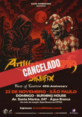 NOTA DE ESCLARECIMENTO – CANCELAMENTO DO SHOW DAS BANDAS ARTILLERY E ATROPHY - Notícias - Arrepio Produções - Patos de Minas/MG