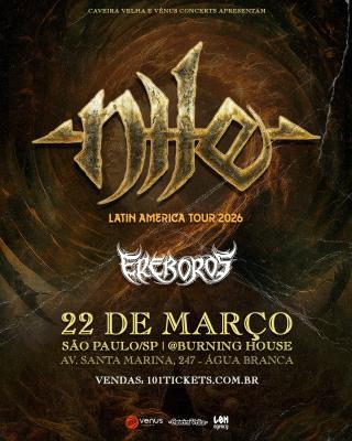 Nile em São Paulo (22/03): egiptologia convertida em death metal técnico - Notícias - Arrepio Produções - Patos de Minas/MG