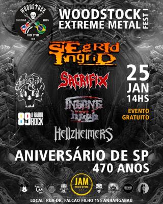 Woodstock Extreme Metal Fest I: Celebre os 470 anos de São Paulo com o melhor do Metal nacional! - Notícias - Arrepio Produções - Patos de Minas/MG